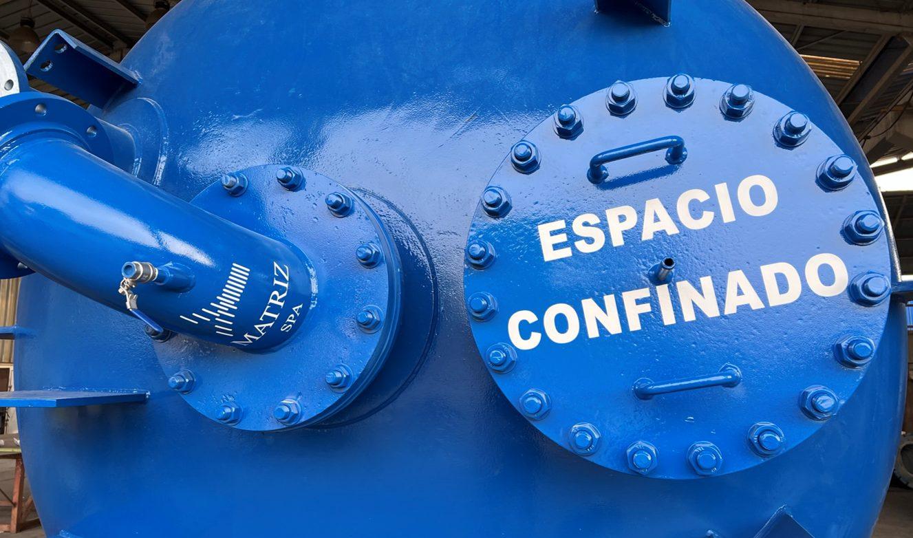 Detalle de estanque fabricado por Matriz SPA